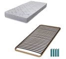 Matelas Mousse + Sommier Métal C224 80x190 Maryland - Hauteur 20 Cm - Soutien Ferme