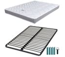 Matelas Mousse + Sommier Métal C220 120x190 Morgan - Hauteur 17 Cm - Soutien Ferme