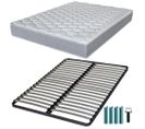 Matelas Mousse + Sommier Métal C220 160x200 Madere - Hauteur 24 Cm - Soutien Ferme