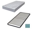 Matelas Mousse + Sommier Métal C220 90x190 Madere - Hauteur 24 Cm - Soutien Ferme