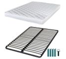 Matelas Mousse + Sommier Métal C220 120x190 Marly - Hauteur 15 Cm - Soutien Ferme