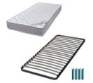 Matelas Mousse + Sommier Métal C220 90x200 Wave - Hauteur 19 Cm - Soutien Ferme