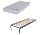 Lit Gigogne + Matelas Montana - 90x190 - Mousse - 20 Lattes Bois - Gain De Place