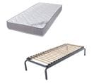 Lit Gigogne + Matelas Wave - 90x190 - Mousse - 20 Lattes Bois - Gain De Place