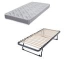 Sommier Gigogne + Matelas Morgan - 80x190 - Mousse - 20 Lattes Bois - Gain De Place