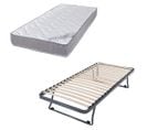 Sommier Gigogne + Matelas Wave - 90x190 - Mousse - 20 Lattes Bois - Gain De Place