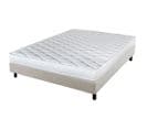 Matelas Et Sommier 140x190 Marly - Newkit - Soutien Ferme - Sommier Démonté - Crème