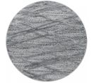 Asima - Tapis Berbère Rond à Relief - Gris 120 X 120 Cm