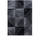 Carreaux - Tapis à Motifs Carreaux En Damier - Noir Et Gris 200 X 290 Cm