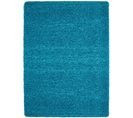 Shaggy - Tapis Uni à Poils Longs - Turquoise 200 X 290 Cm