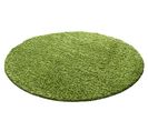 Shaggy - Tapis Uni Rond - Vert 200 X 200 Cm