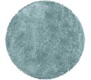 Moelleux - Tapis Cosy Rond à Poils Longs - Bleu Pastel 080 X 080 Cm