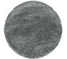 Moelleux - Tapis Cosy Rond à Poils Longs - Gris Clair 200 X 200 Cm