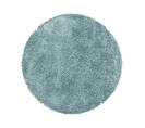 Moelleux - Tapis Cosy Rond à Poils Longs - Bleu Pastel 200 X 200 Cm