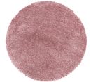 Moelleux - Tapis Cosy Rond à Poils Longs - Rose 160 X 160 Cm