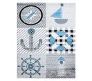 Marin - Tapis Enfant - Bleu 120 X 170 Cm