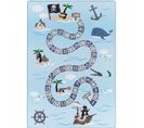 Ocean - Tapis Enfant Lavable Bleu 120 X 170 Cm