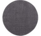 Tara - Tapis Rond Uni Gris à Relief Chevron 160x160cm