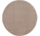 Tara - Tapis Rond Uni Beige à Relief Chevron 160x160cm