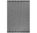 Tapis Effet Jute Naturel à Relief Stries Gris 240 X 340 Cm