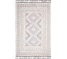 Tapis Boho Chic à Franges Tressées Crème/gris 160x230cm