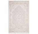 Tapis Boho Chic à Franges Tressées Crème 200x290cm