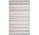 Tapis Boho Chic à Franges Tressées Grisbleu/crème 200x290cm