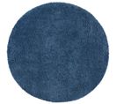 Tapis à Poils Longs Rond Softy Bleu 160x160cm