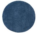 Tapis à Poils Longs Rond Softy Bleu 120x120cm