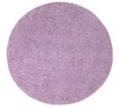 Tapis à Poils Longs Rond Softy Violet De Parme 200x200cm