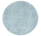 Tapis à Poils Longs Rond Softy Bleu Azur 200x200cm