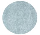 Tapis à Poils Longs Rond Softy Bleu Azur 80x80cm