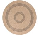 Tapis Rond Naturel Aspect Jute Beige Gris 200x200cm