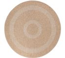 Tapis Rond Naturel Aspect Jute Beige Crème 200x200cm