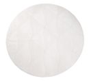 Tara - Tapis Rond à Relief Géométrique Couleur Uni Blanc 160x160cm