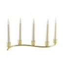 Bougeoirs Torsade 5 Feux Bougies Flambeau Dore