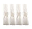 Lot De 4 Ronds De Serviettes Manchette Argent