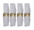 Lot De 4 Ronds De Serviettes Feuilles