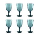 Verres à Vin Turquoise Acrylique - Lot De 6