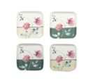 Set De 4 Coupelles Carrees Floral