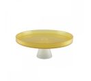 Plateau Jaune Sur Pied Blanc 28cm - Citron