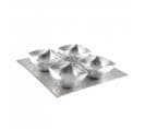 Set De 4 Coupelles Sur Plateau En Aluminium