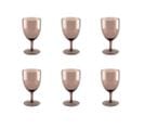 Lot De 6 Verres à Vin Marron