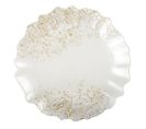 Assiette Plate Blanche Et Doree 32cm Par Boite De - 6