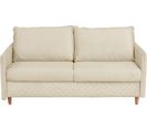 Canapé 3 Places Convertible En Velours De Luxe Sanremo, Couchage Quotidien, Beige