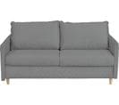 Canapé 3 Places Convertible En Velours De Luxe Sanremo, Couchage Quotidien, Gris