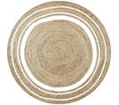 Tapis Leylim Rond Beige/blanc - 150x150