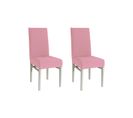 Lot De 2 Housses De Chaise Extensible Rose - Taille Unique