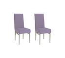 Lot De 2 Housses De Chaise Extensible Gris - Taille Unique