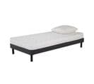 Ensemble Matelas Mousse Eco - 90x190cm Et 1 Oreiller 60x60 - Mousse Et Sommier Kit Gris